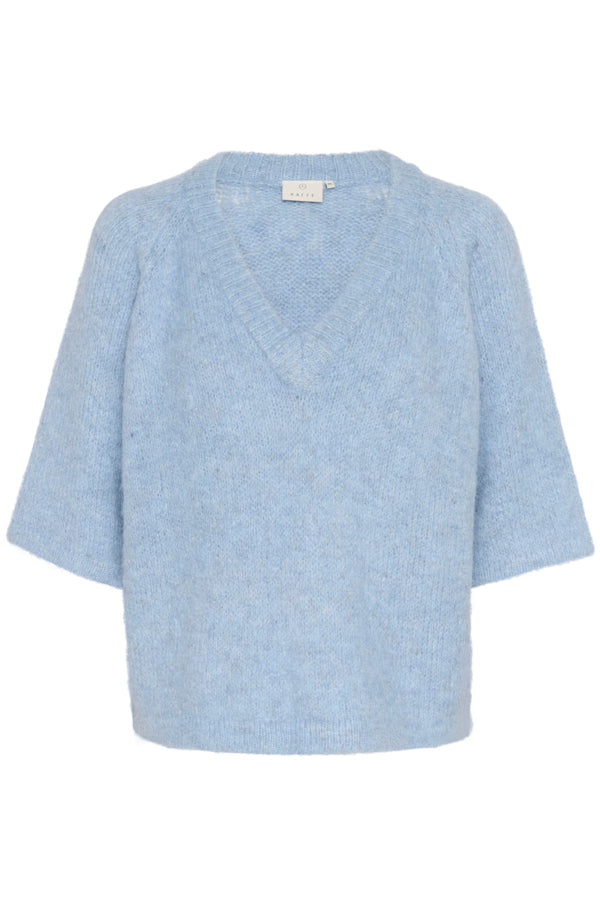 KA - Emilie V-Neck Jumper - Soft Chambray