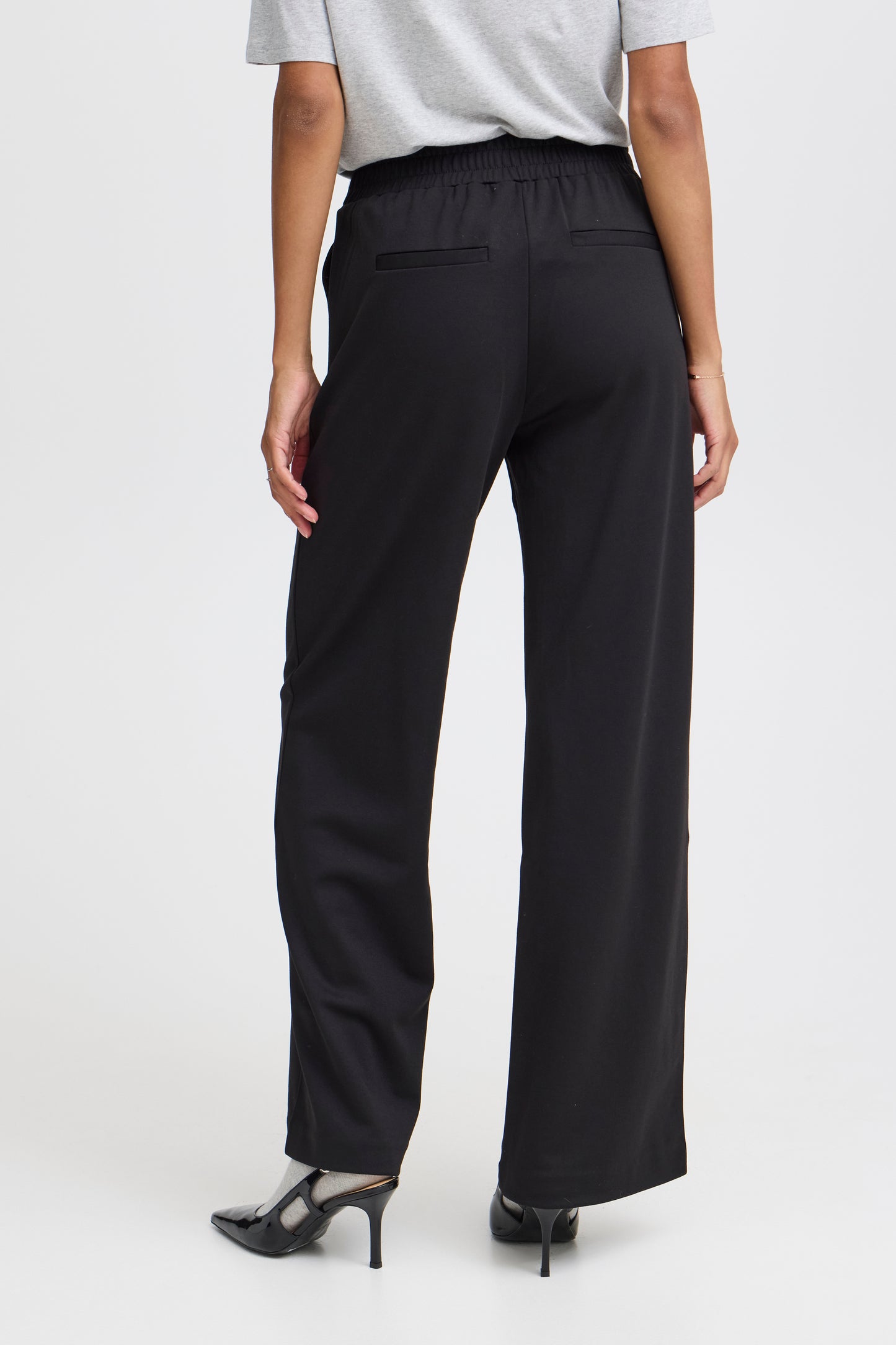 BY - Rizetta Jersey Wide Trousers - Black