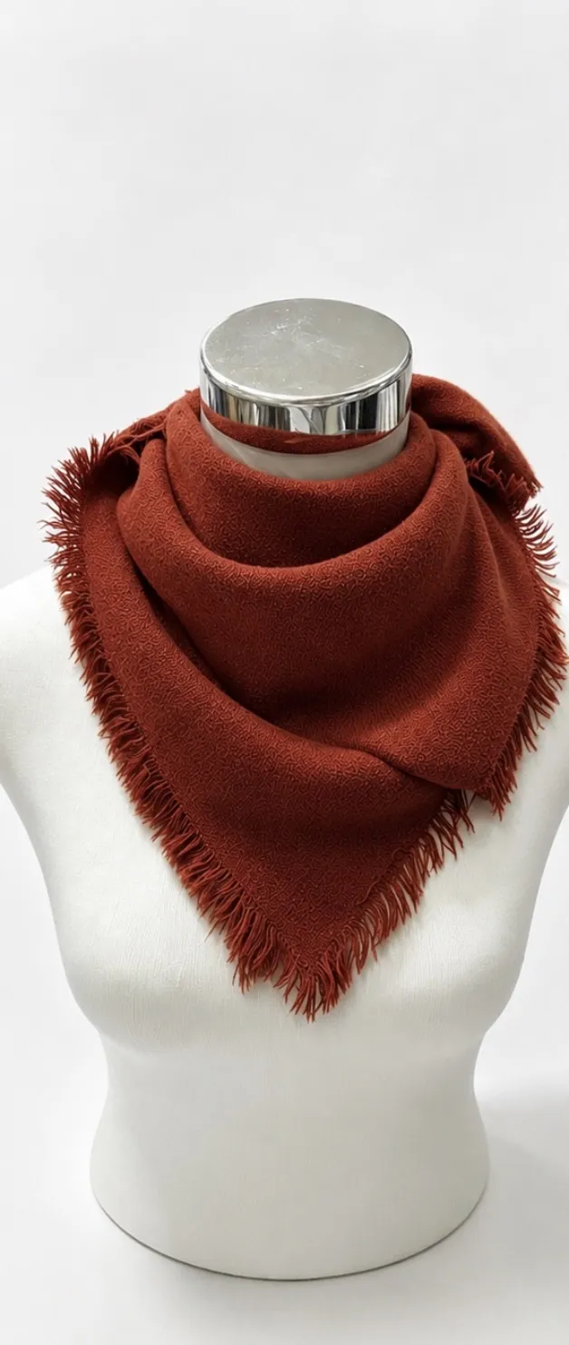 Plain Wool Blend Square Scarf