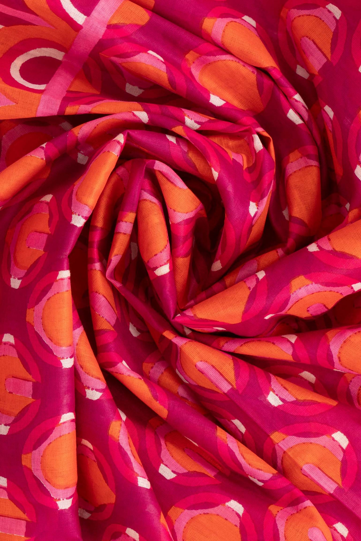 Dahlia - Hot Pink/Orange, Retro Geometric