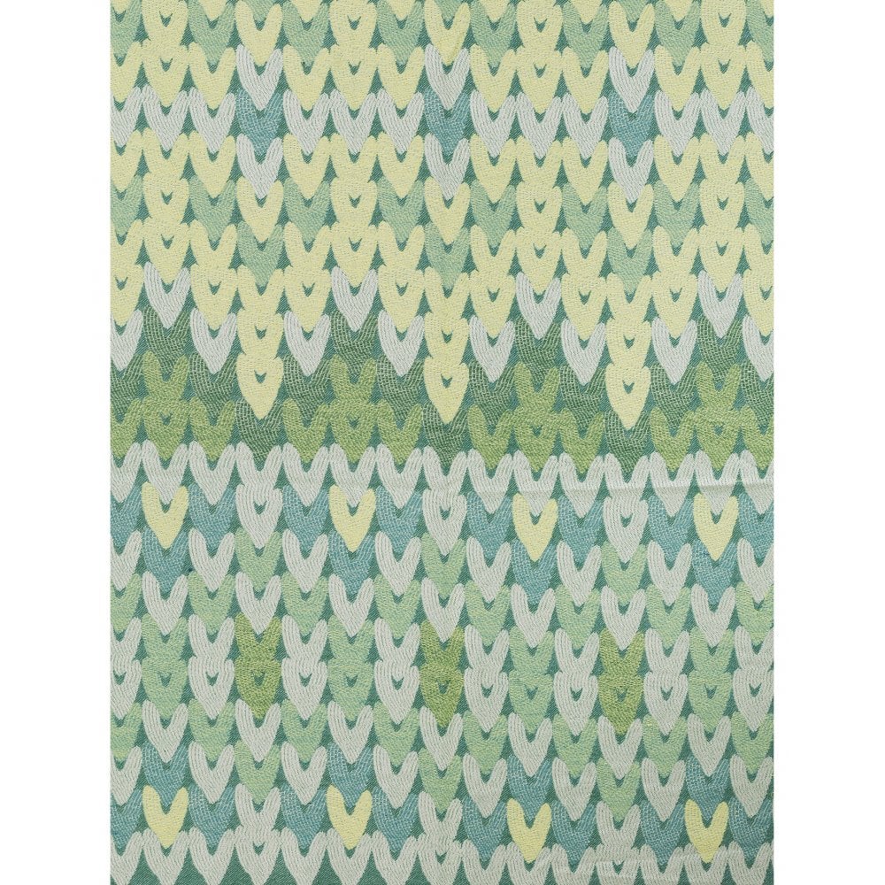 PL - Hearts Scarf - Green Mix