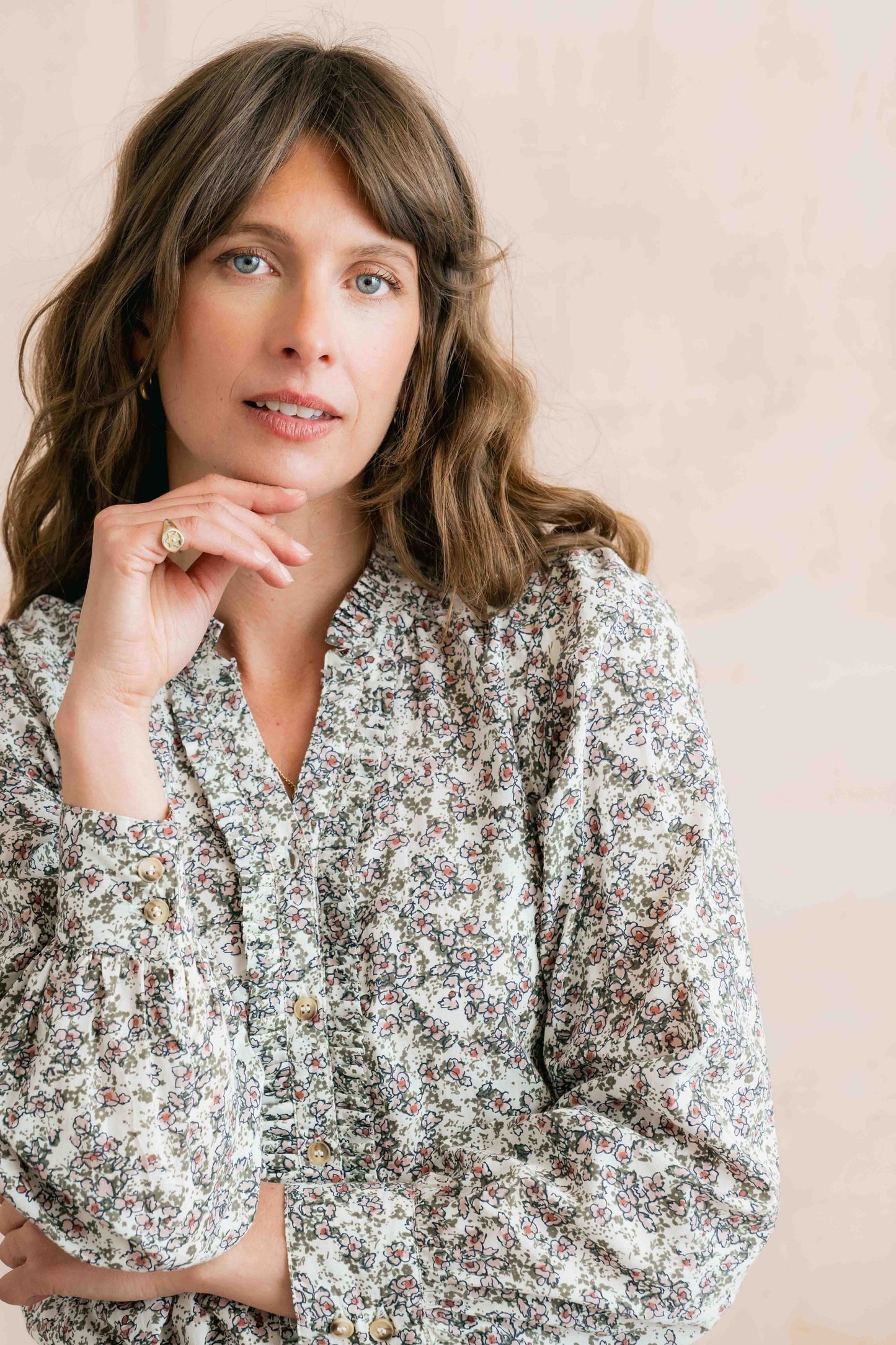 Lily & Me Frida Floral Blouse - Antique Pink