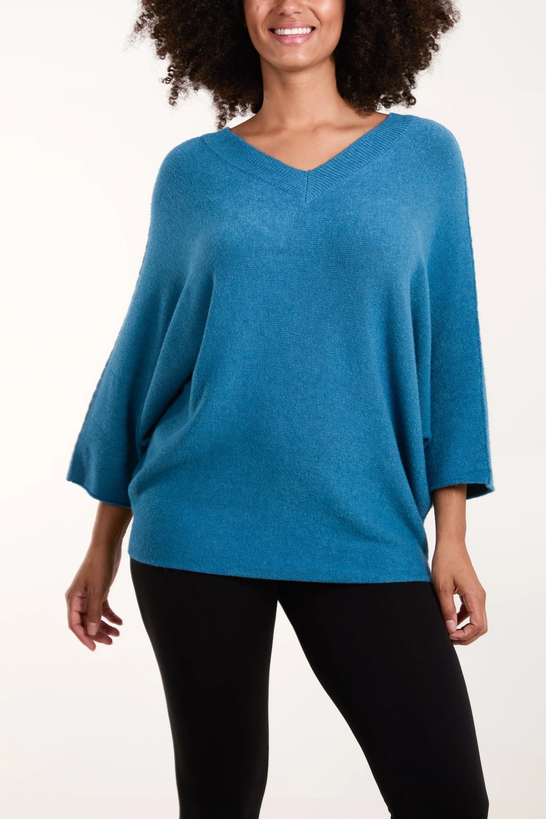 Teal v neck jumper store