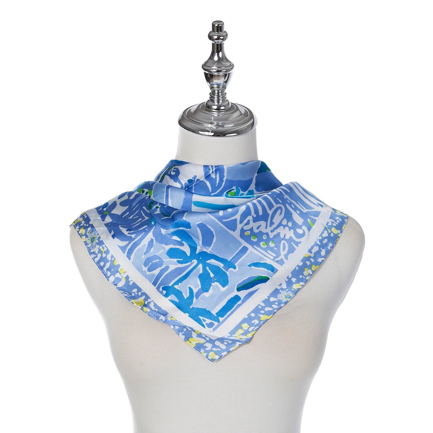 PL - Abstract Square Scarf - Blue
