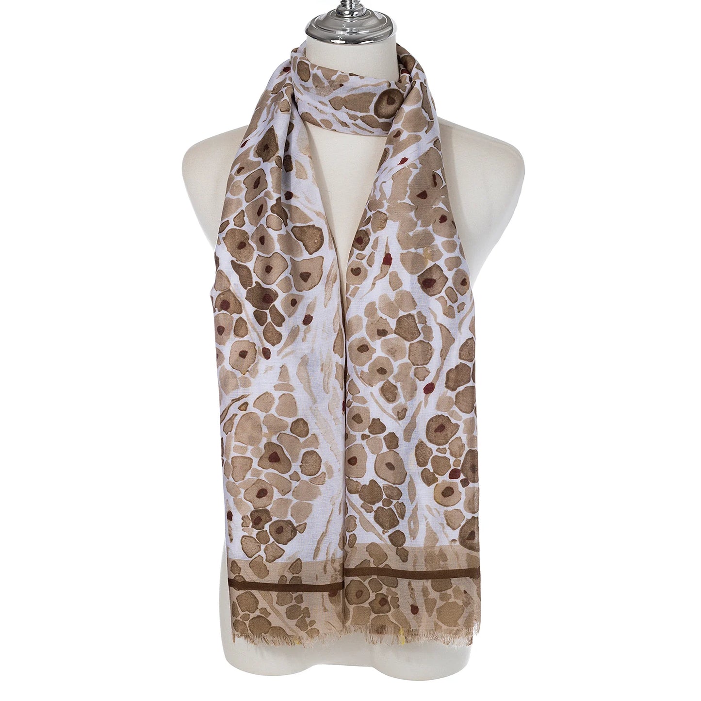 PL - Animal Print Scarf - Natural