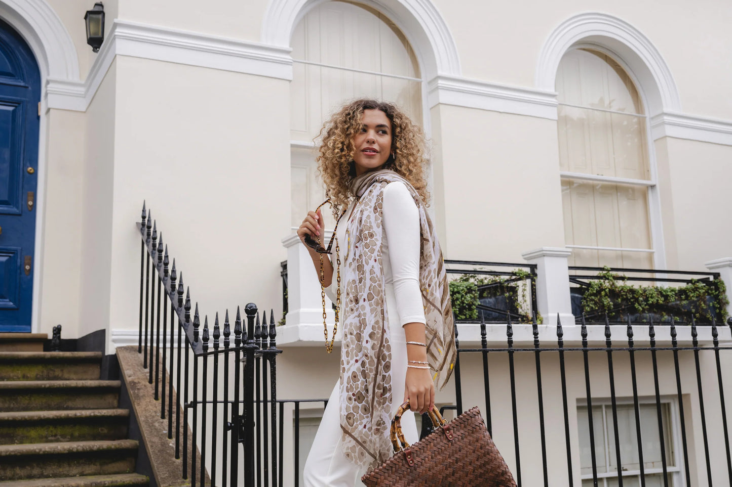 PL - Animal Print Scarf - Natural