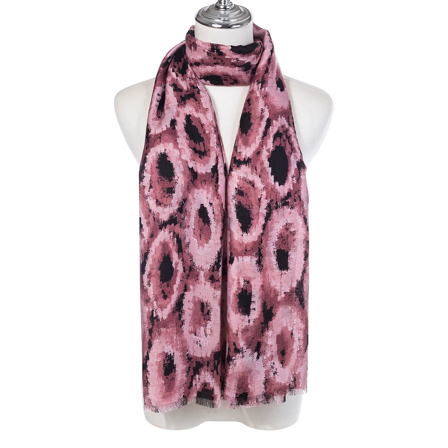 PL - Oval Print Scarf - Wild Orchid