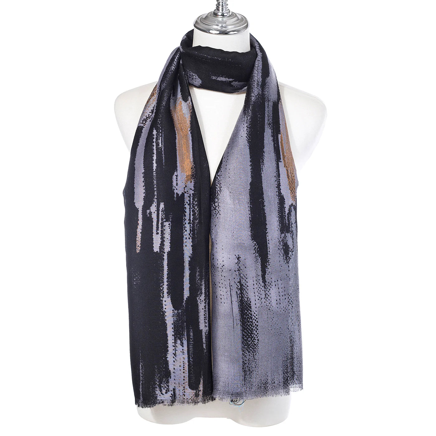 PL - Brush Stroke Scarf - Ebony