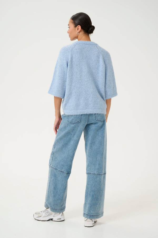 KA - Emilie V-Neck Jumper - Soft Chambray