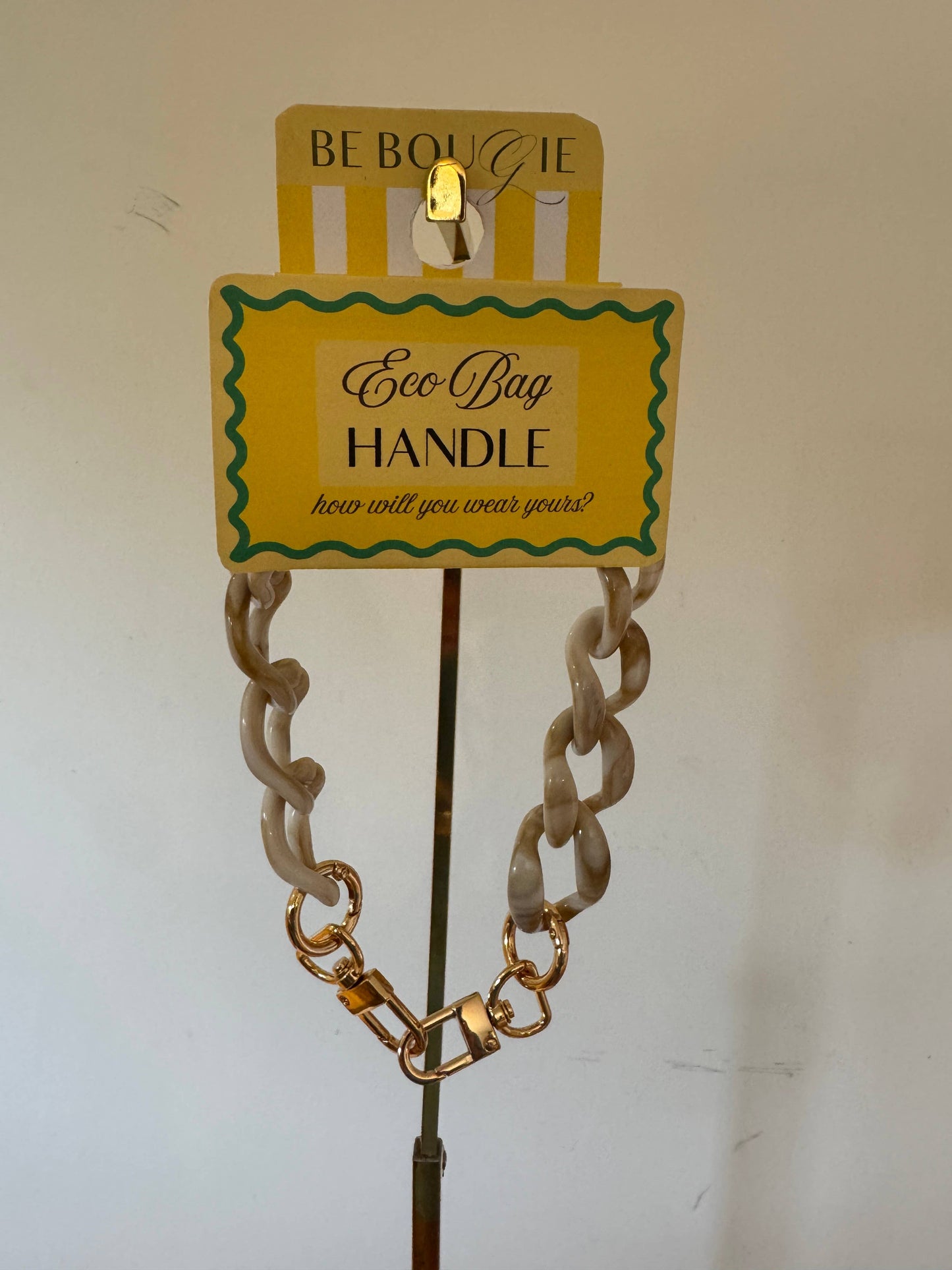 Beige Acrylic Handle for your Be Bougie Eco Tote Bag