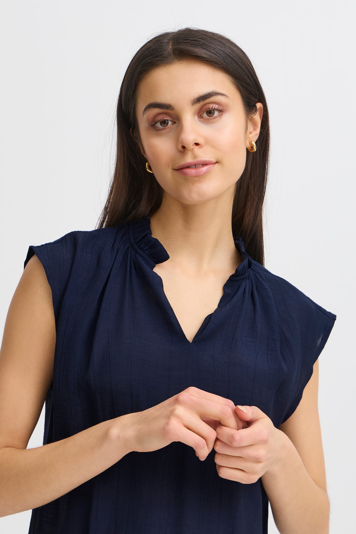 FR - Alyssa BL1 - Blouse - Navy