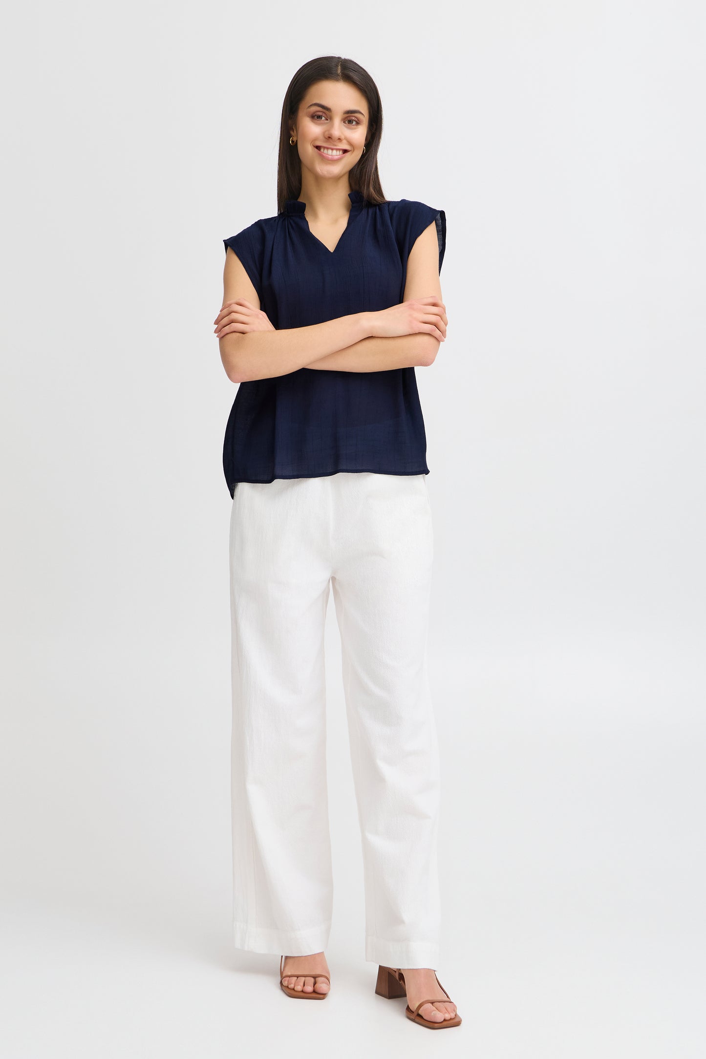 FR - Alyssa BL1 - Blouse - Navy
