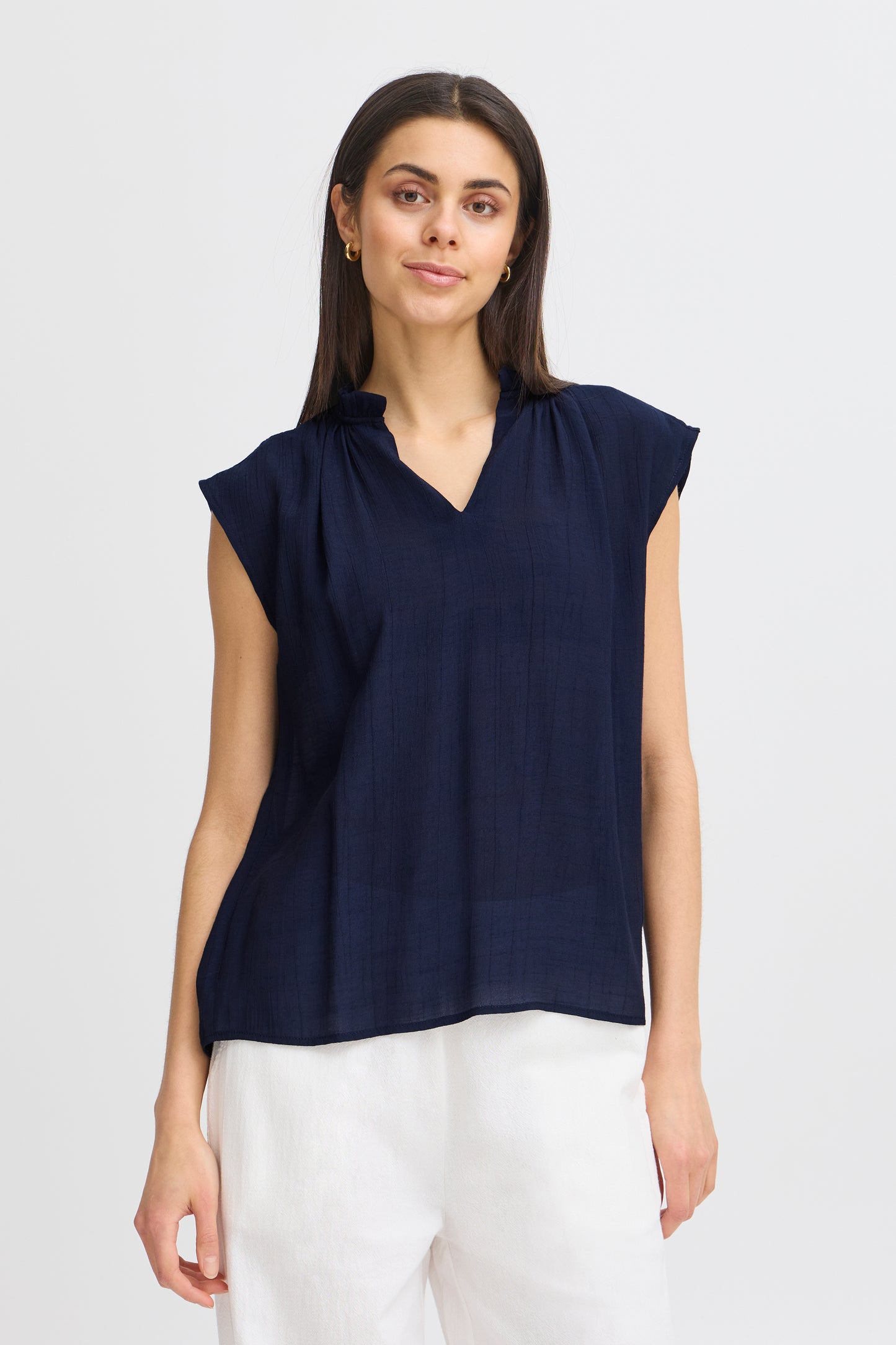 FR - Alyssa BL1 - Blouse - Navy