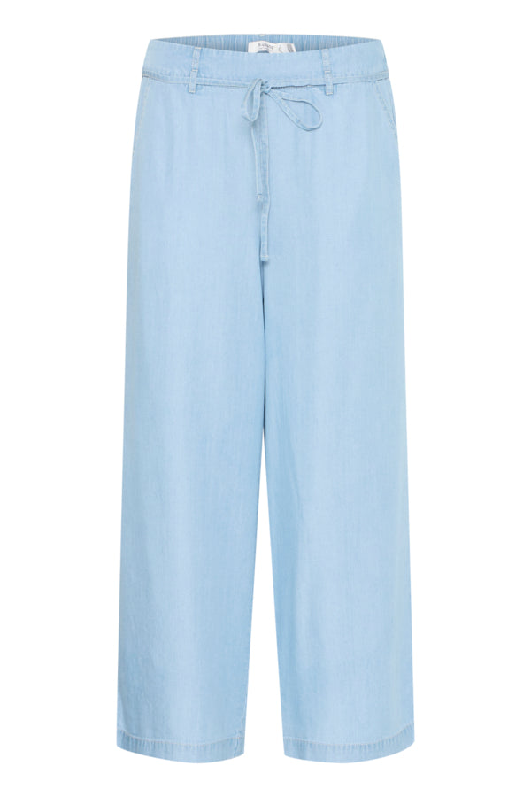 BY - Kosmo Crop Tencel Trousers - Light Blue Denim