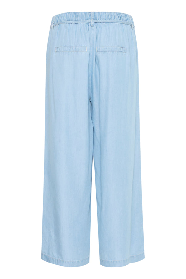 BY - Kosmo Crop Tencel Trousers - Light Blue Denim