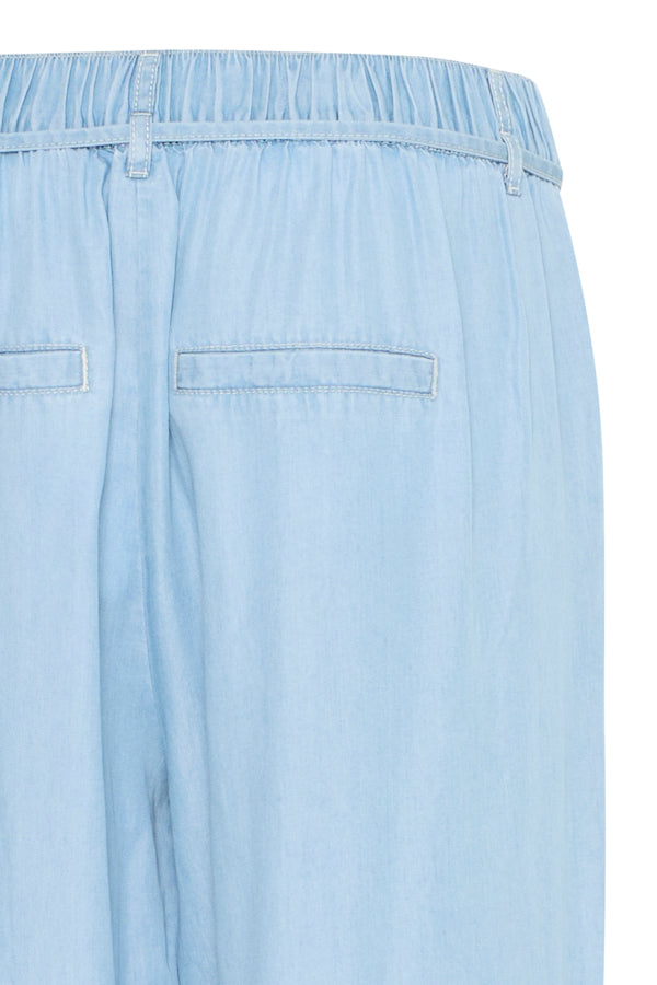 BY - Kosmo Crop Tencel Trousers - Light Blue Denim