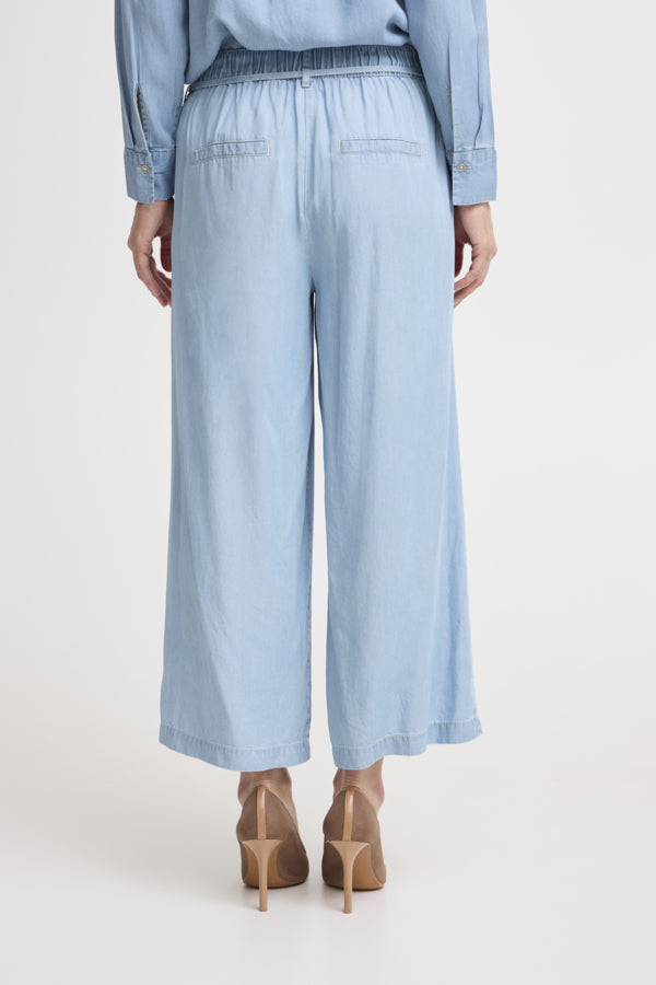 BY - Kosmo Crop Tencel Trousers - Light Blue Denim
