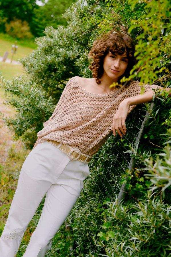 BY - Marax Ribbon Knit Top - Humus