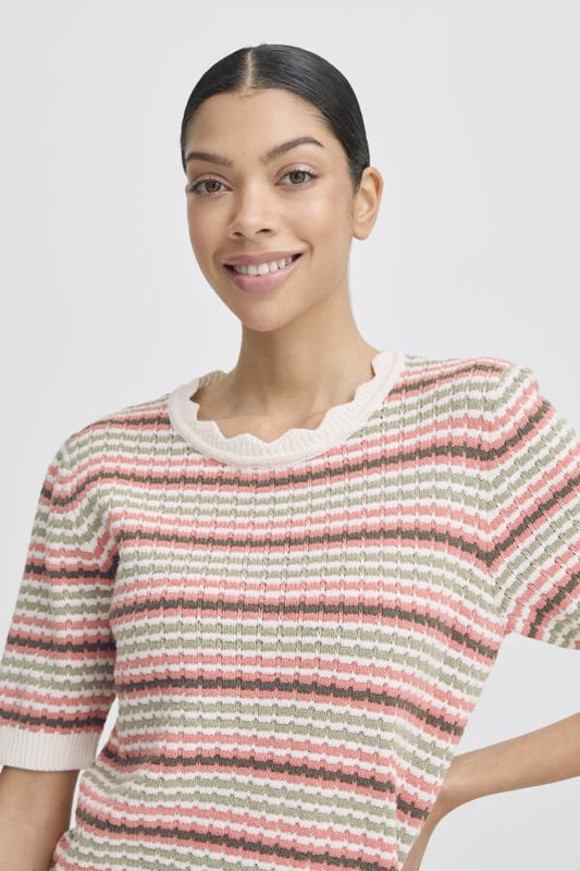 BY - Najo O-Neck Jumper - Shell Pink Mix