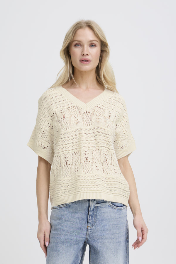 BY - Nero V-Neck Jumper - Birch