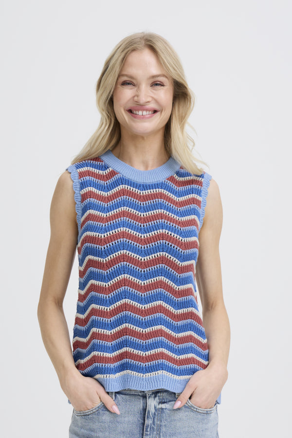 BY - Nero Top - Marsala Stripe