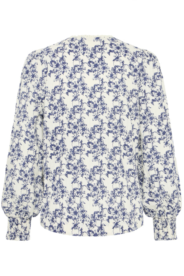 BY -  Jesse AOP Blouse - Blue/White