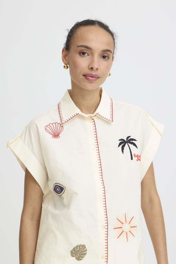 BY -  Jessel Embelished Shirt - Birch