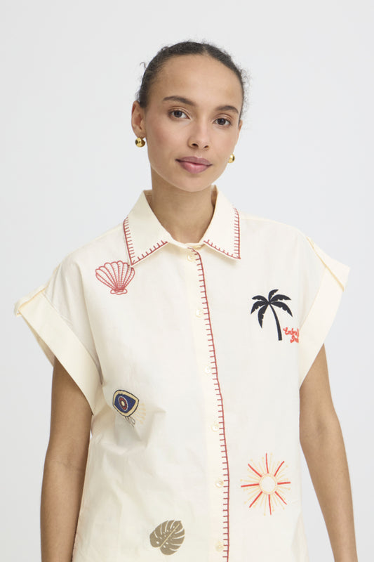 BY -  Jessel Embelished Shirt - Birch