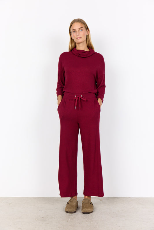 SC - Biara 74 Pants - Dark Red Melange