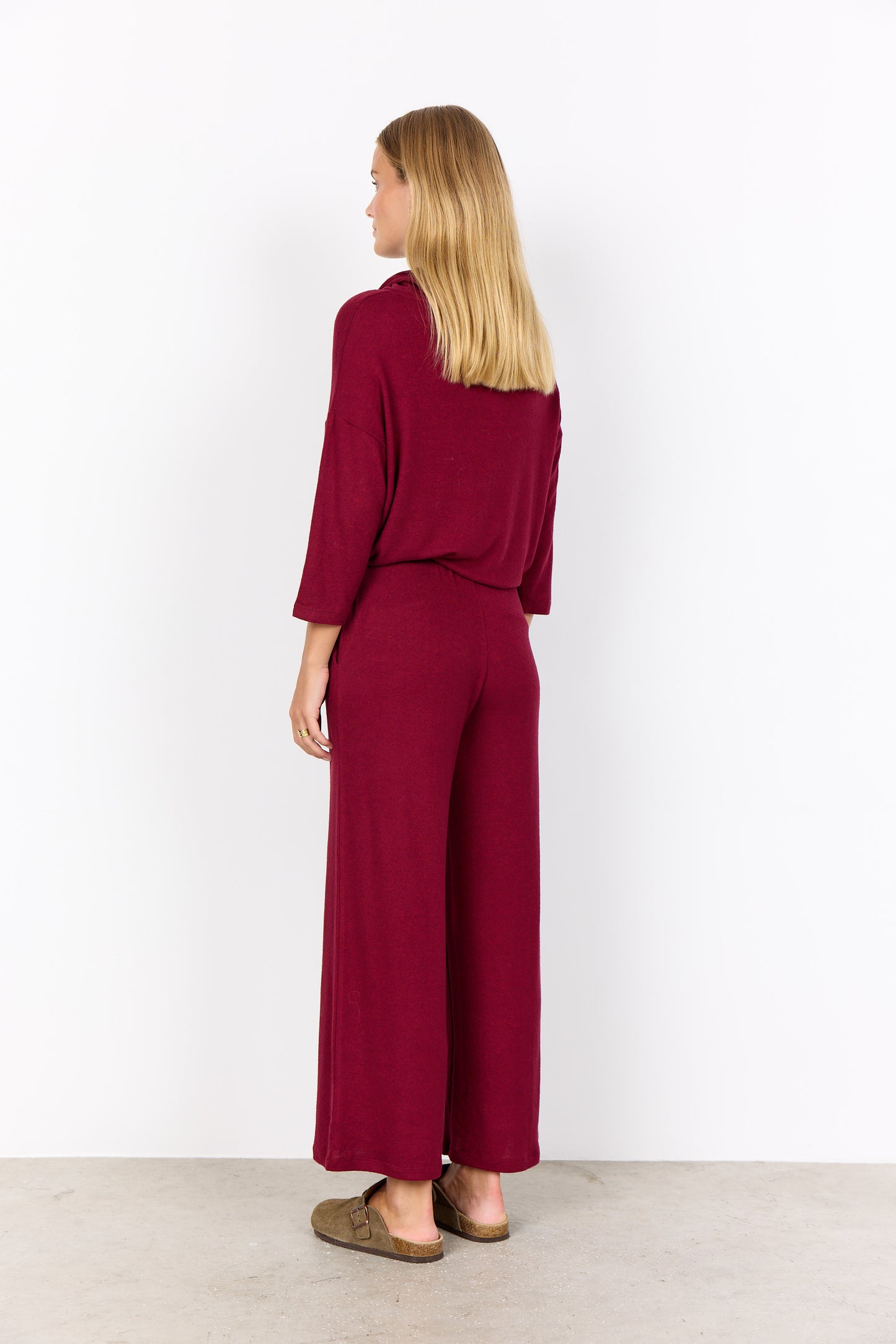 SC - Biara 74 Pants - Dark Red Melange
