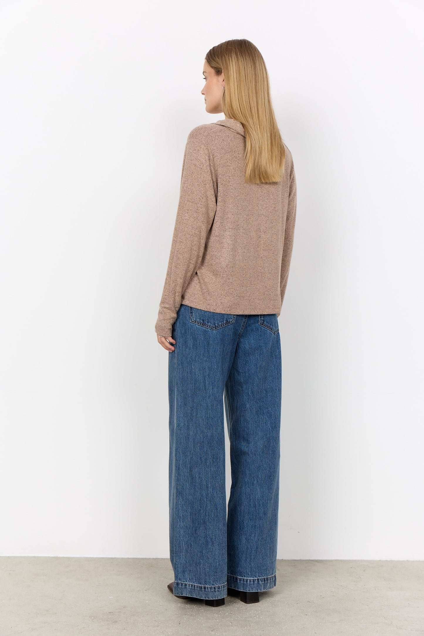 Soya Concept BIARA Collared Top - Camel Melange