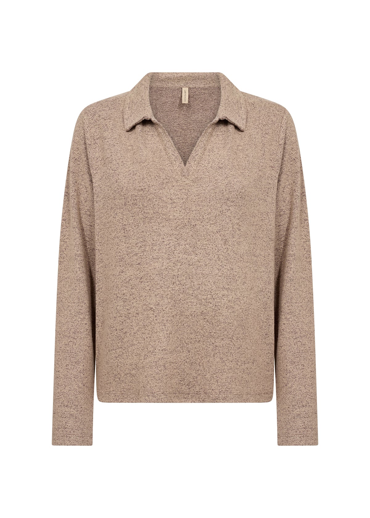 Soya Concept BIARA Collared Top - Camel Melange