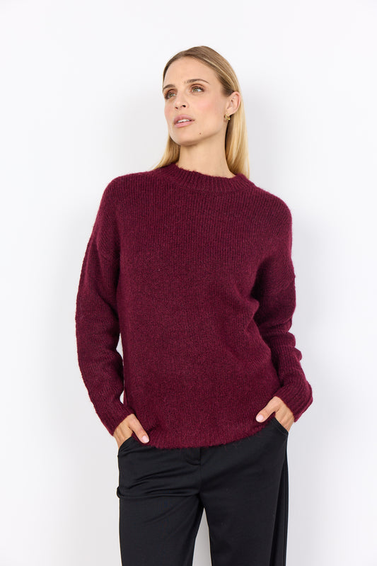 SC - Gunna 1 Jumper - Dark Red Melange