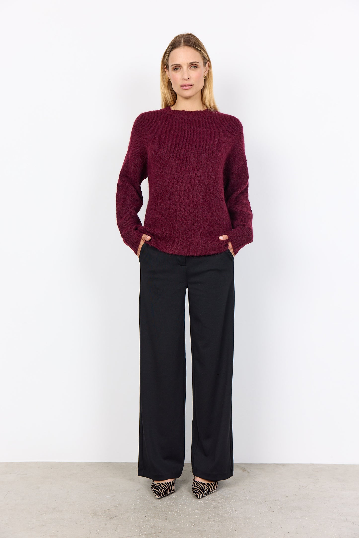SC - Gunna 1 Jumper - Dark Red Melange