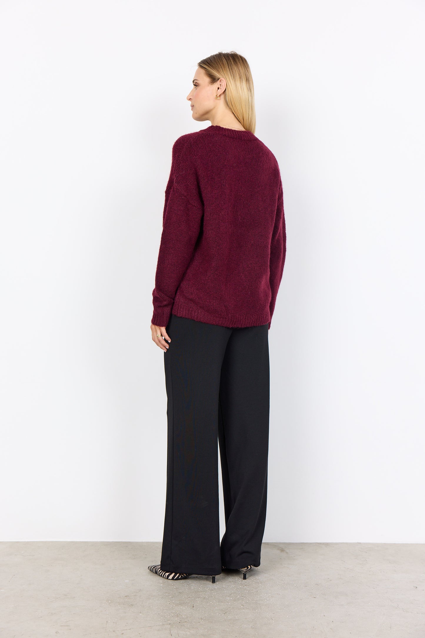 SC - Gunna 1 Jumper - Dark Red Melange