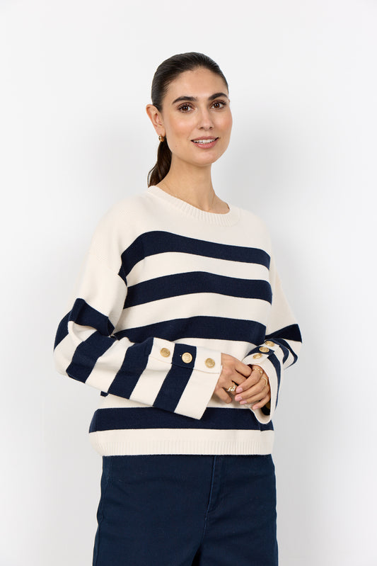 SC - Kanita Stripe 36 Jumper - Navy Combi