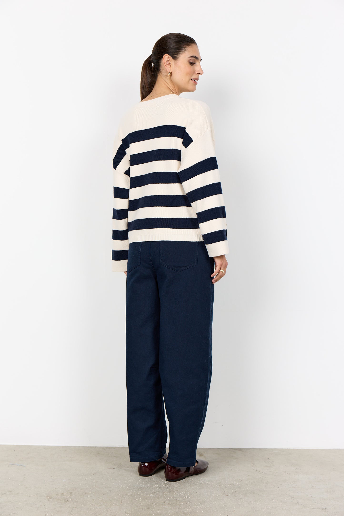 SC - Kanita Stripe 36 Jumper - Navy Combi