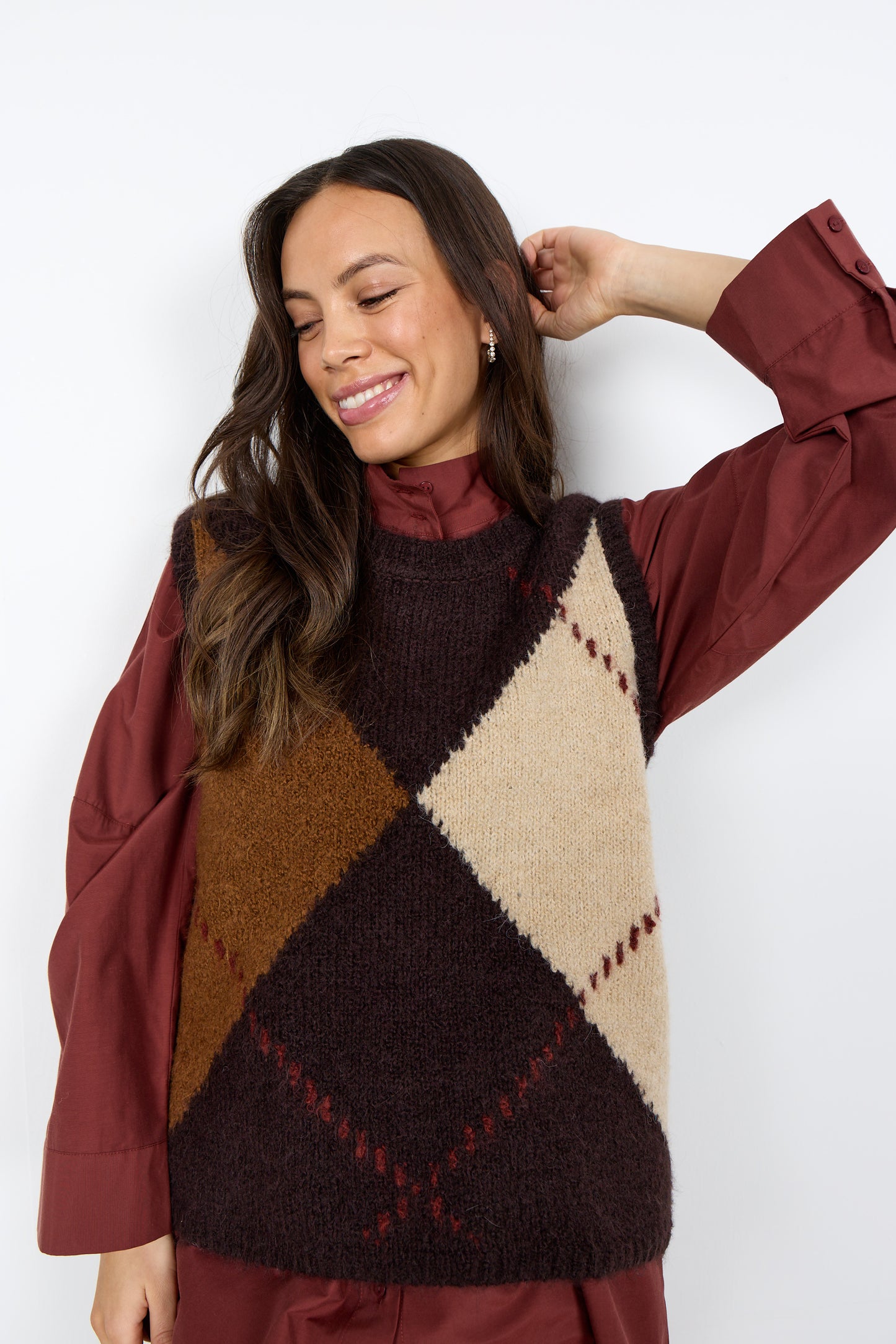 Soya Concept Hacer Argyle Slipover