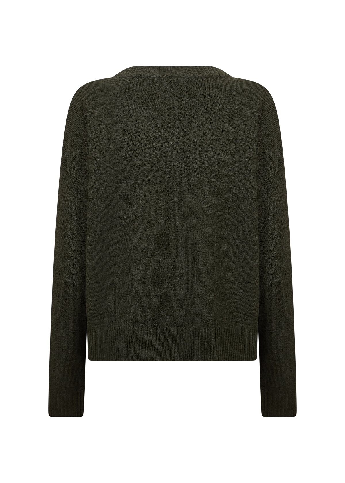 Soya Concept Orlean V-Neck Jumper - Forest Night (Green)