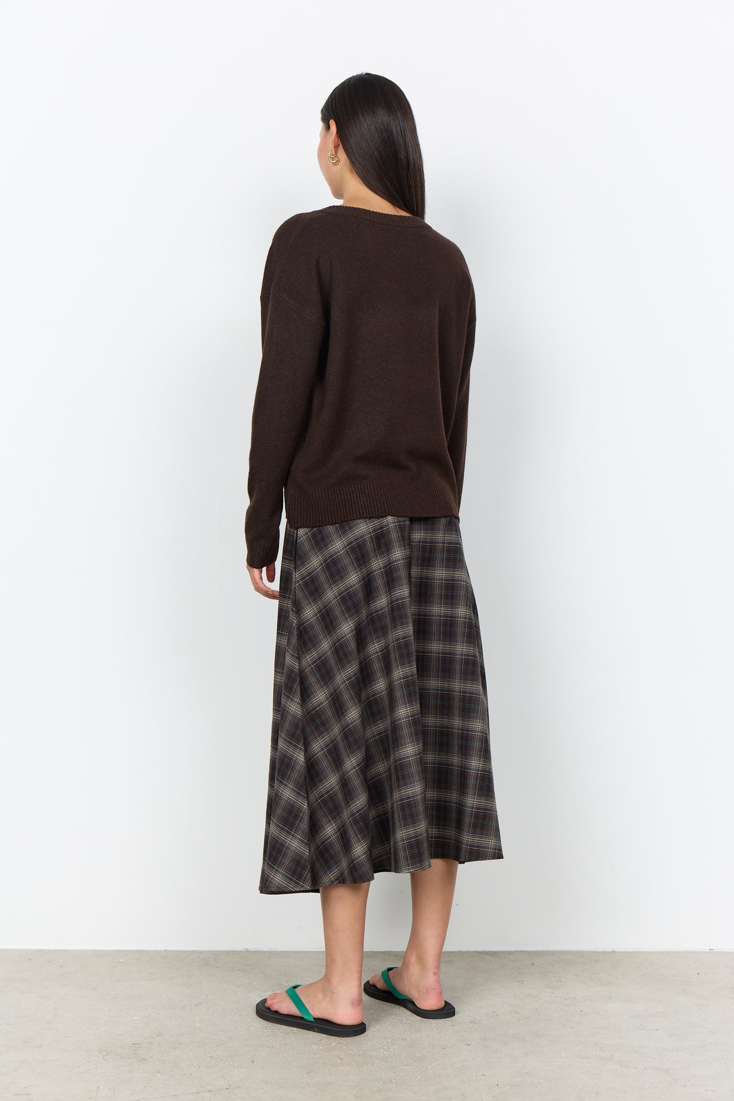 Soya Concept Orlean V-Neck Jumper - Chocolate Brown