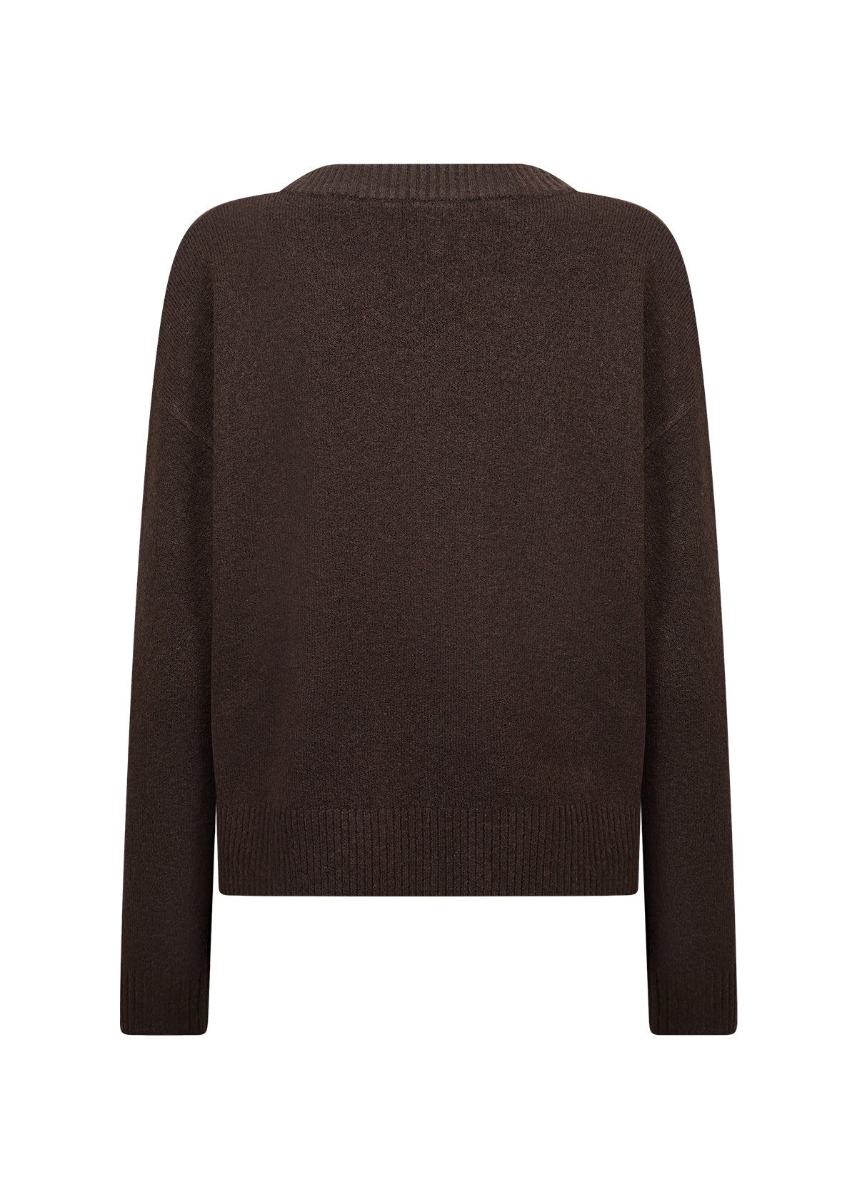 Soya Concept Orlean V-Neck Jumper - Chocolate Brown