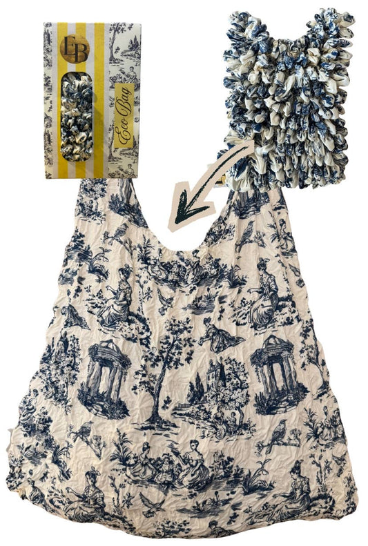 Tote Bag Eco Sustainable Floral - Toile de Jouy Shopper