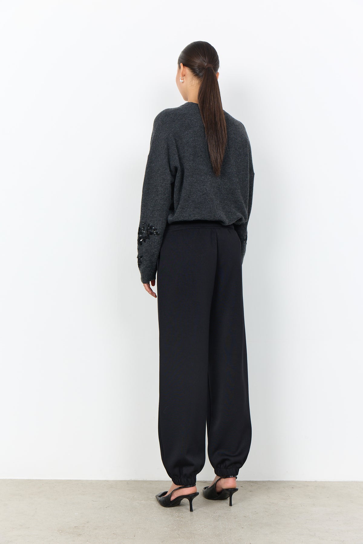 Soya Concept Orlean 17 Sequined Jumper - Grey