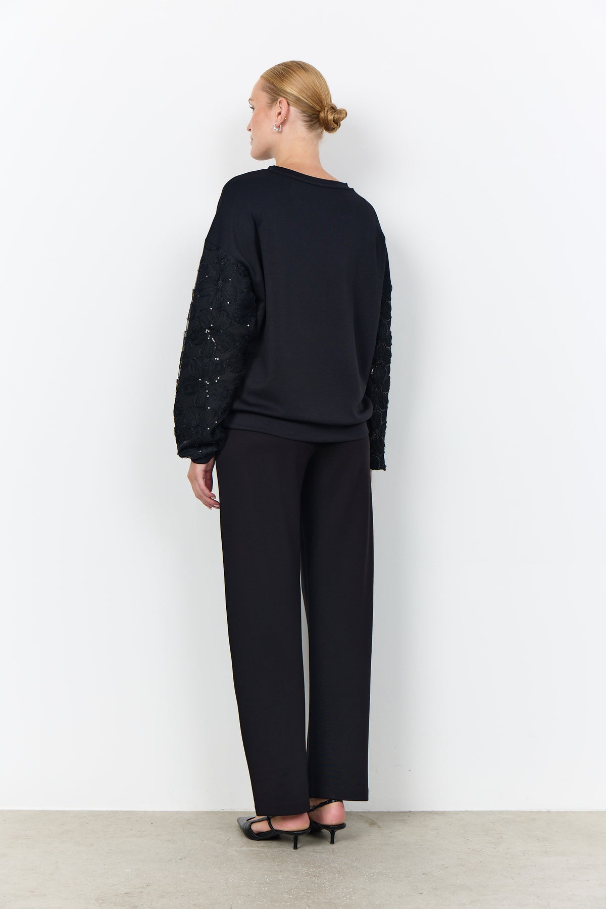 SC - BANU Lace Sleeve Sweatshirt