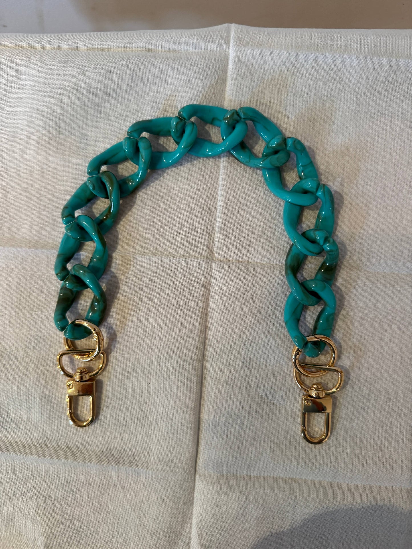 Turquoise Acrylic Handle for your Be Bougie Eco Tote Bag