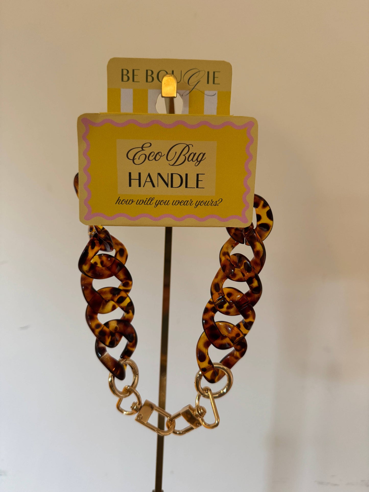 Tortoiseshell Acrylic Handle for your Eco Tote Bag