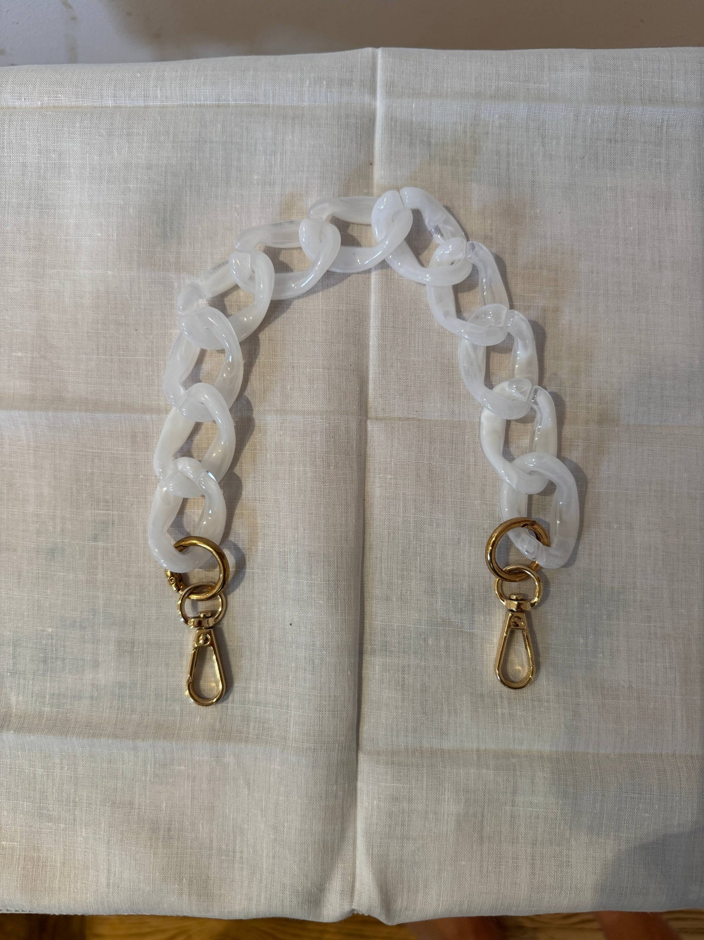 White Acrylic Handle for your Eco Tote Bag