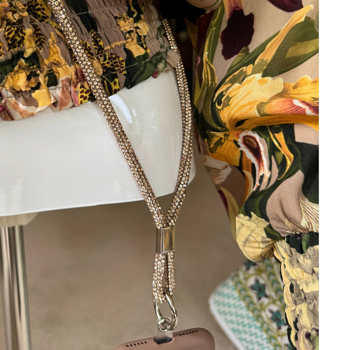 Be Bougie Sparkly Cross-body Phone Strap