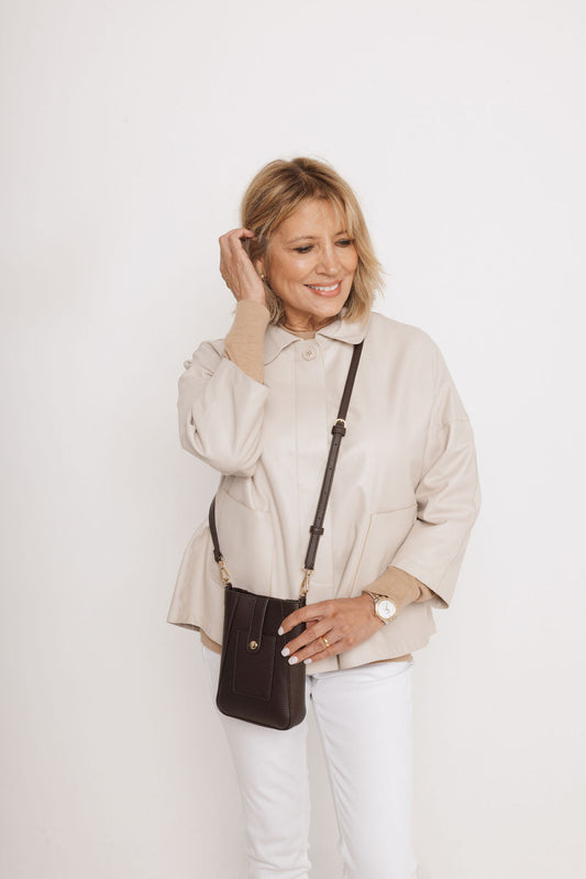 AW - Kensington Phone Crossbody Bag - Chocolate