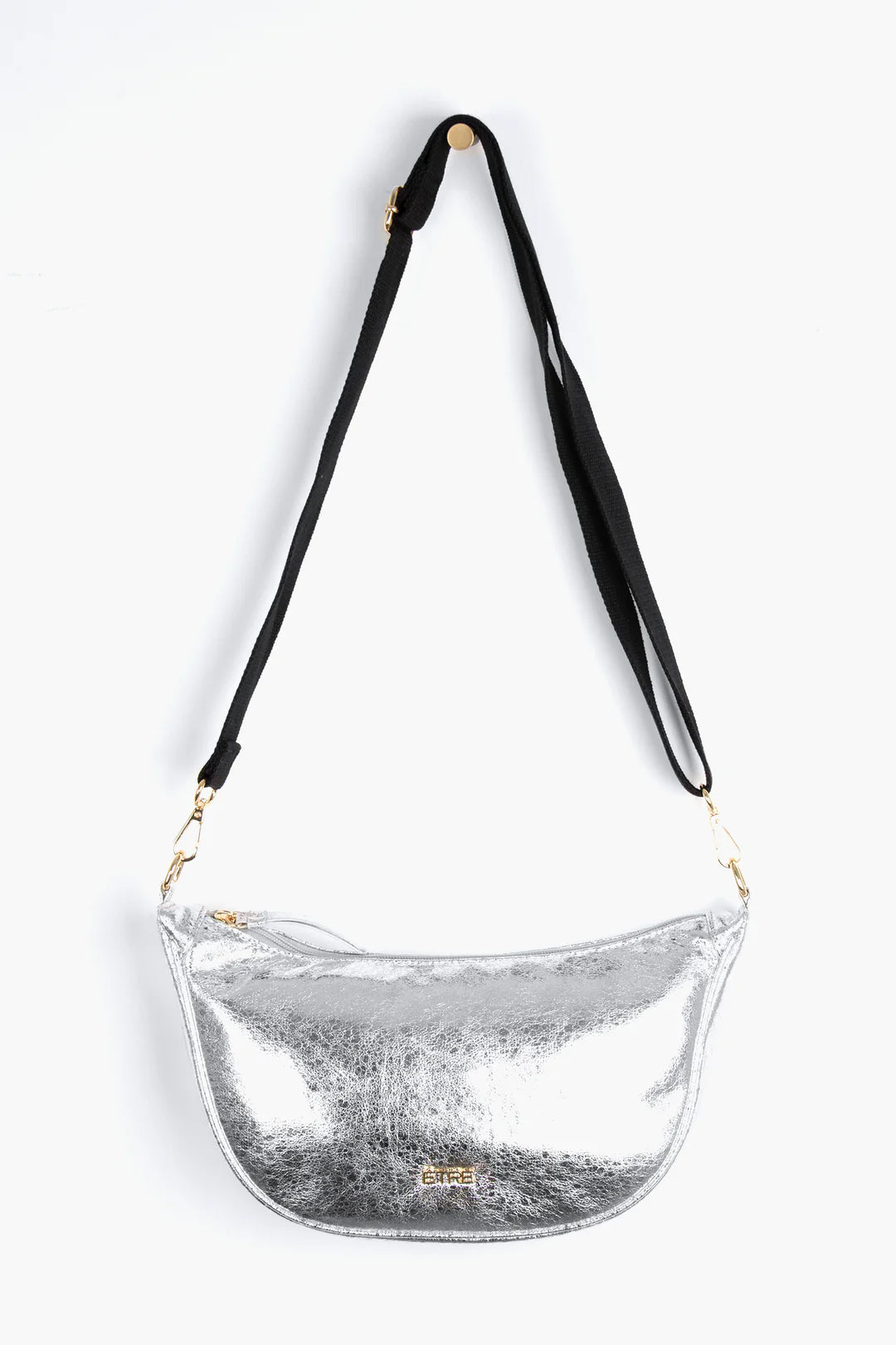 Bellamy Half Moon Crossbody Bag - Silver